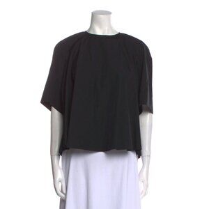Arch The black cotton a-line trapeze top